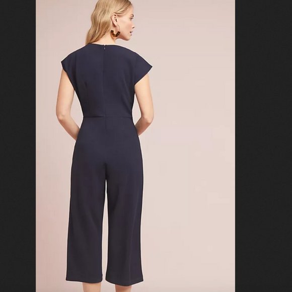 Anthropologie ett:twa Sedona Black Cropped Jumpsuit XS - Picture 2 of 7